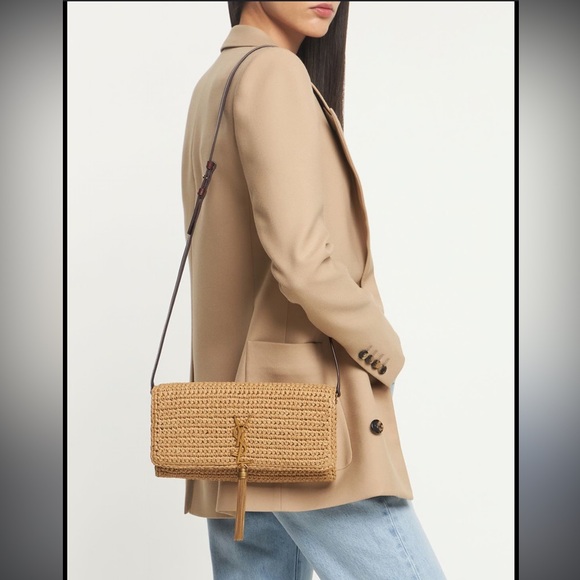 Saint Laurent KATE 99 TASSEL IN RAFFIA
DARK NUDE - Picture 11 of 12